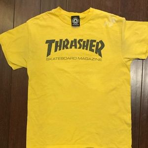 YELLOW THRASHER MAGAZINE SKATING SHIRT